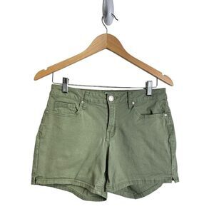 Crown & Ivy Shorts Womens Olive Green Denim Size 4